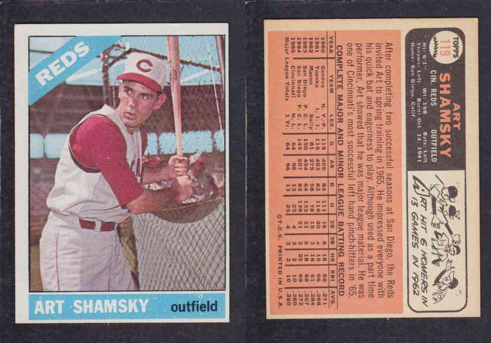 1966  TOPPS BASEBALL CARD  #119  A. SHAMSKY photo