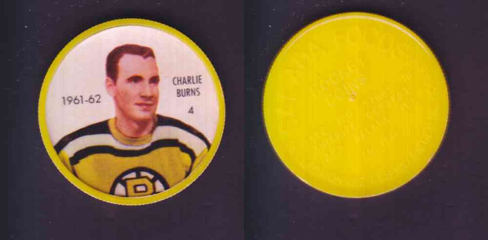 1961-62 SHIRRIFF SALADA HOCKEY COIN #4  C. BURNS photo