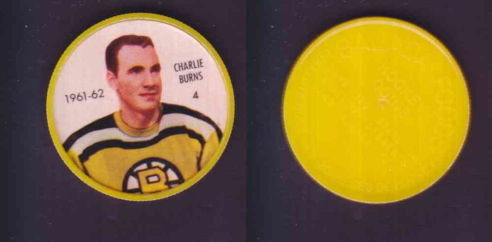 1961-62 SHIRRIFF SALADA HOCKEY COIN #4  C. BURNS photo