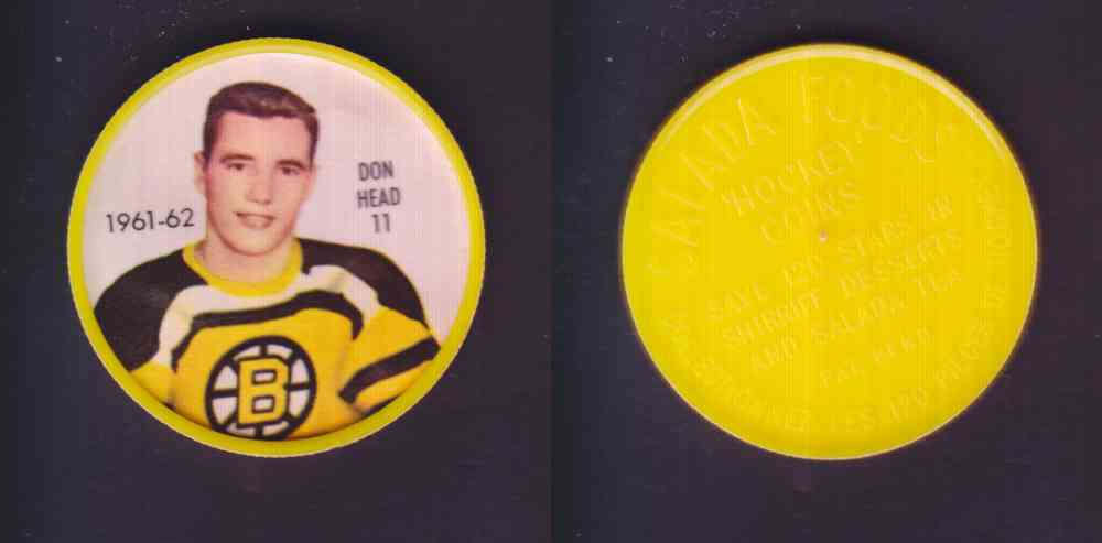 1961-62 SHIRRIFF SALADA HOCKEY COIN #11  D. HEAD photo