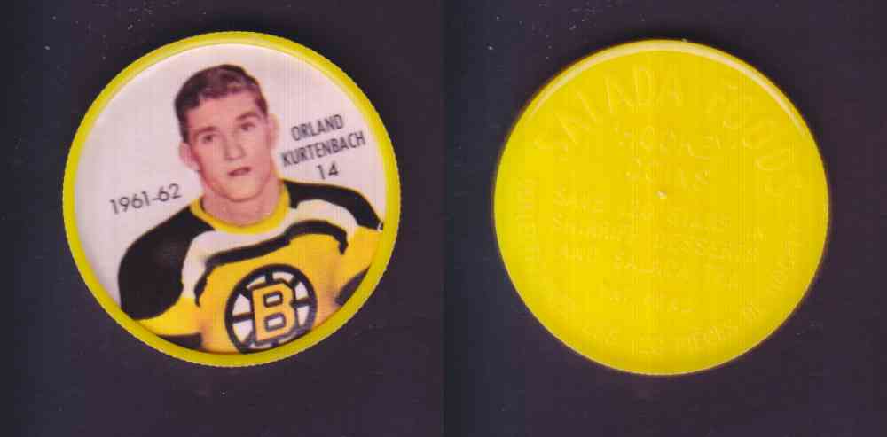 1961-62 SHIRRIFF SALADA HOCKEY COIN #14  O. KURTENBACH photo