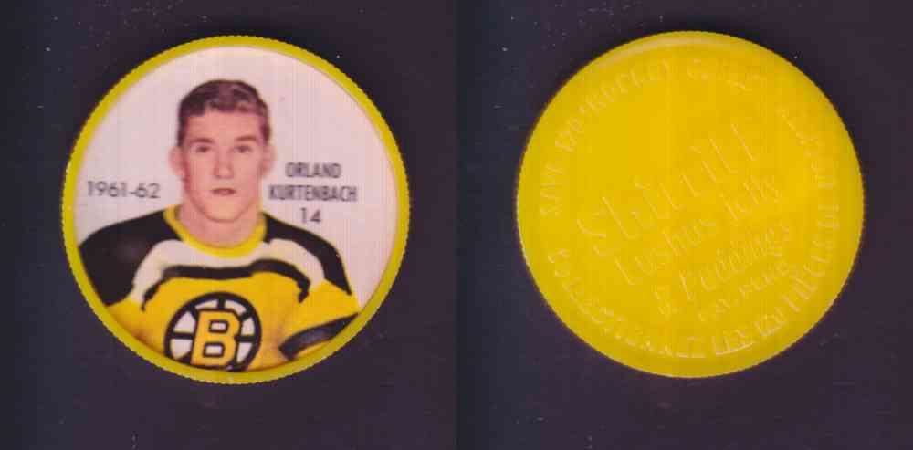 1961-62 SHIRRIFF SALADA HOCKEY COIN #14  O. KURTENBACH photo