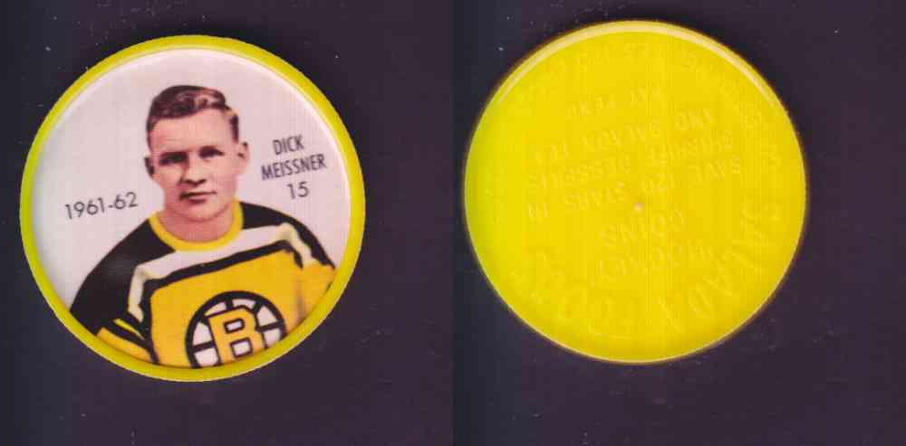 1961-62 SHIRRIFF SALADA HOCKEY COIN #15  D. MEISSNER photo