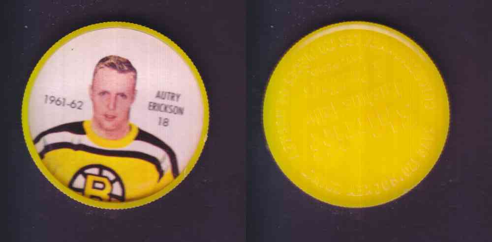 1961-62 SHIRRIFF SALADA HOCKEY COIN #18  A. ERICKSON photo