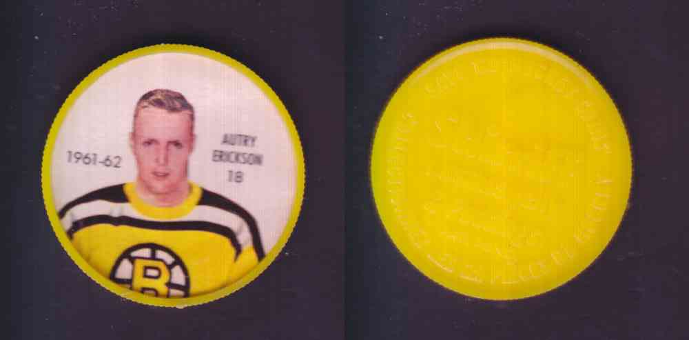 1961-62 SHIRRIFF SALADA HOCKEY COIN #18  A. ERICKSON photo