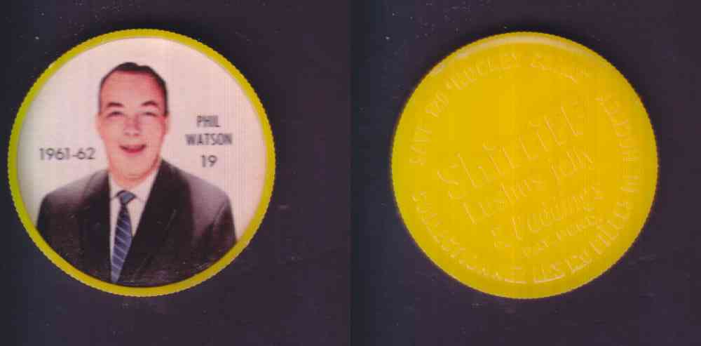 1961-62 SHIRRIFF SALADA HOCKEY COIN #19  P. WATSON photo