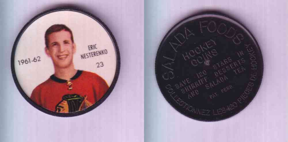 1961-62 SHIRRIFF SALADA HOCKEY COIN #23 E. NESTERENKO photo