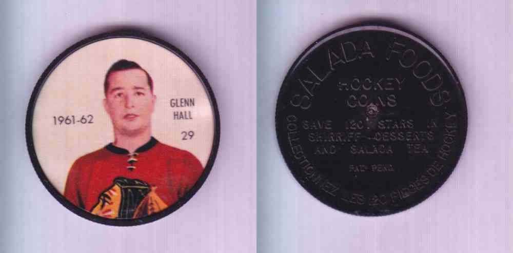 1961-62 SHIRRIFF SALADA HOCKEY COIN #29  G. HALL photo