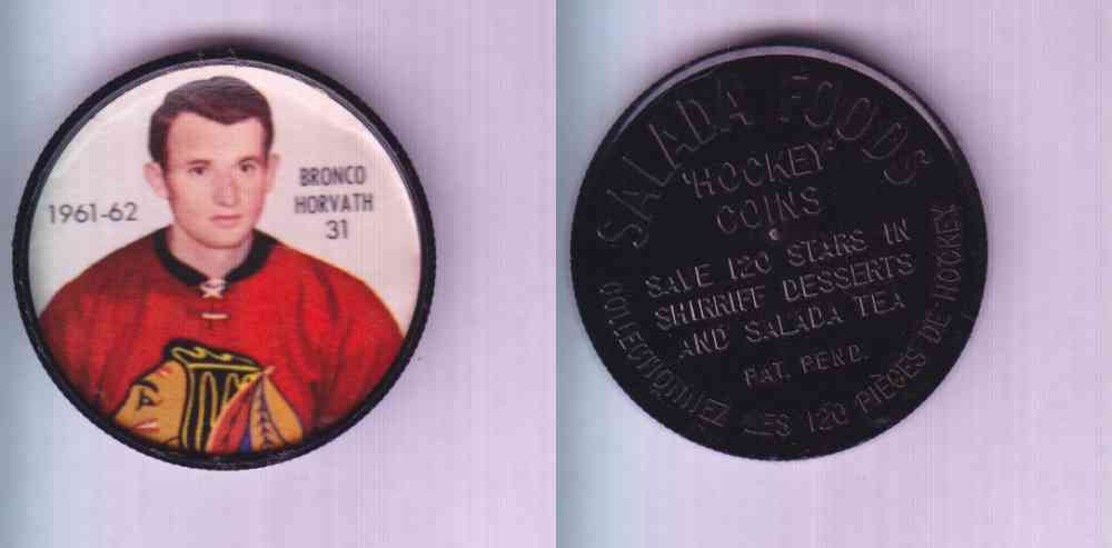 1961-62 SHIRRIFF SALADA HOCKEY COIN #31  B. HORVATH photo