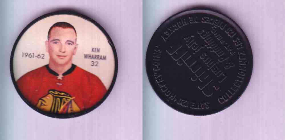 1961-62 SHIRRIFF SALADA HOCKEY COIN #32  K. WHARRAM photo