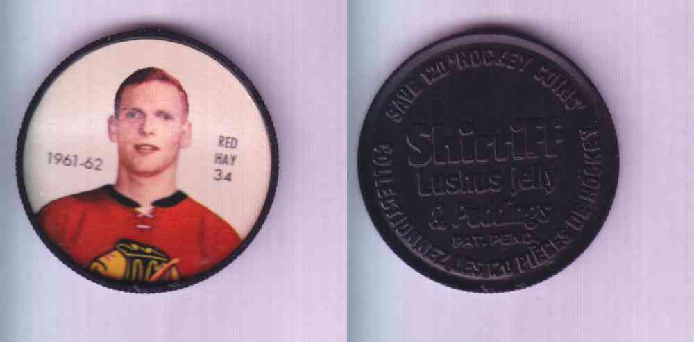 1961-62 SHIRRIFF SALADA HOCKEY COIN #34  R. HAY photo