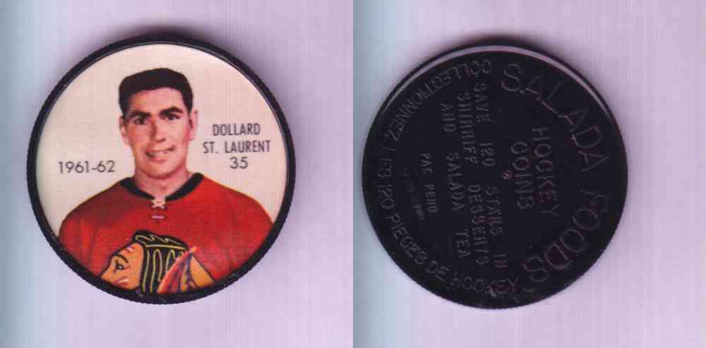 1961-62 SHIRRIFF SALADA HOCKEY COIN #35  D. ST. LAURENT photo