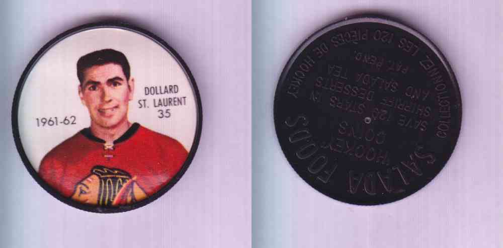 1961-62 SHIRRIFF SALADA HOCKEY COIN #35  D. ST. LAURENT photo