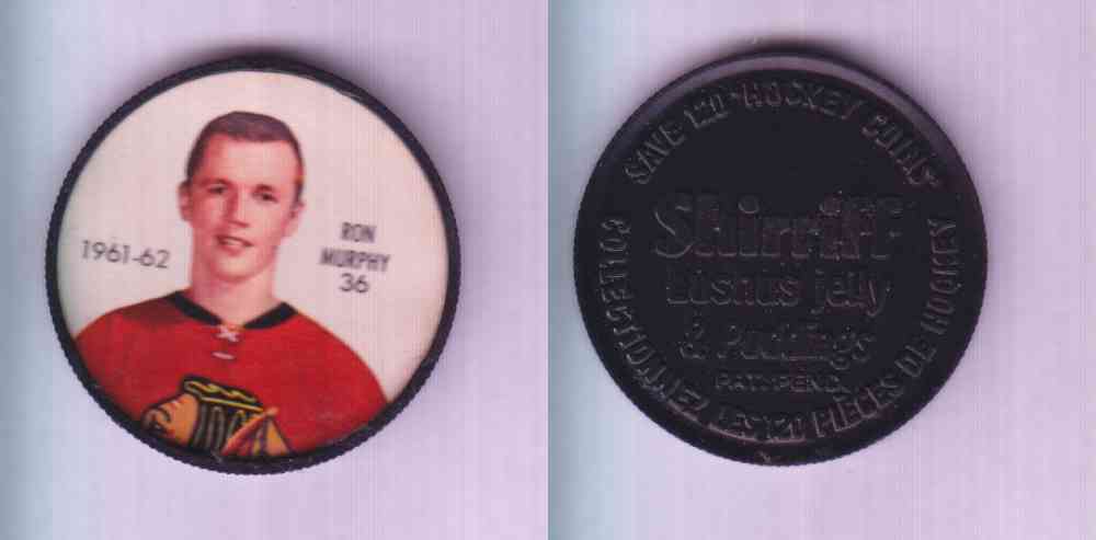 1961-62 SHIRRIFF SALADA HOCKEY COIN #36  R. MURPHY photo