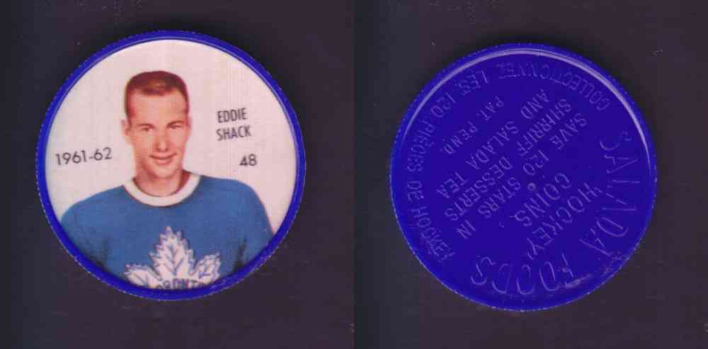 1961-62 SHIRRIFF SALADA HOCKEY COIN #48  E. SHACK photo