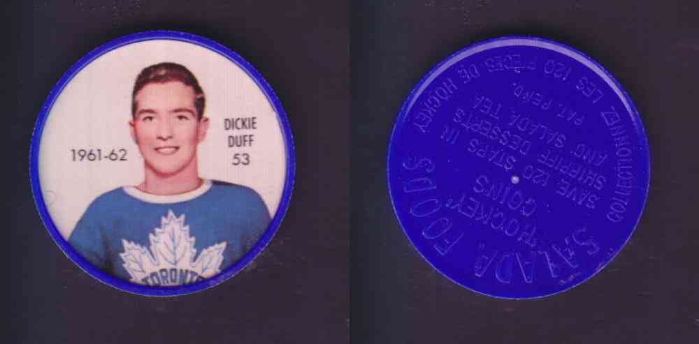 1961-62 SHIRRIFF SALADA HOCKEY COIN #53  D. DUFF photo