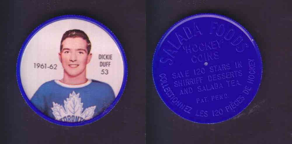 1961-62 SHIRRIFF SALADA HOCKEY COIN #53  D. DUFF photo