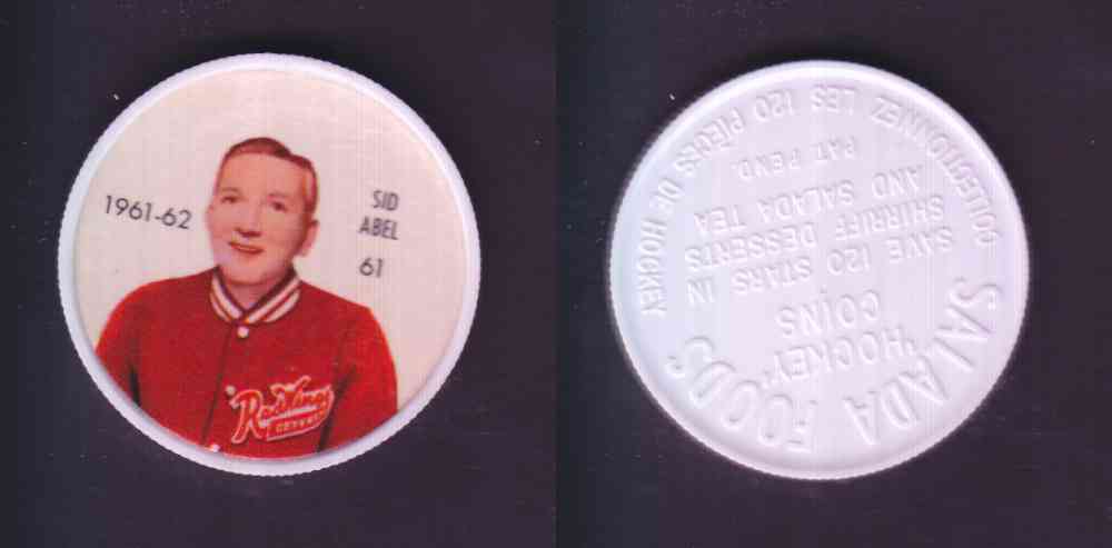 1961-62 SHIRRIFF SALADA HOCKEY COIN #61  S. ABEL photo