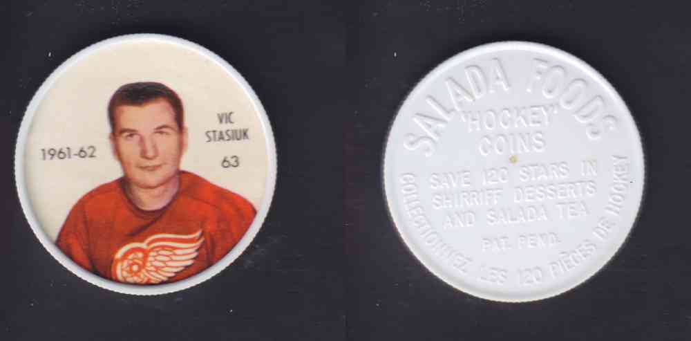 1961-62 SHIRRIFF SALADA HOCKEY COIN #63  V. STASIUK photo