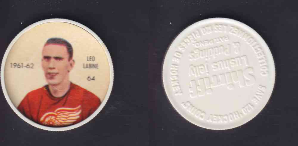 1961-62 SHIRRIFF SALADA HOCKEY COIN #64  L. LABINE photo