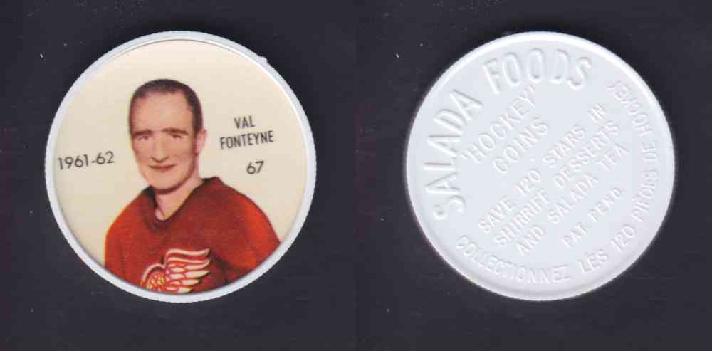 1961-62 SHIRRIFF SALADA HOCKEY COIN #67  V.  FONTEYNE photo