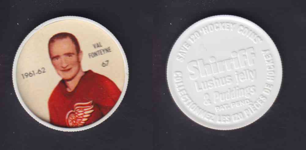 1961-62 SHIRRIFF SALADA HOCKEY COIN #67  V.  FONTEYNE photo