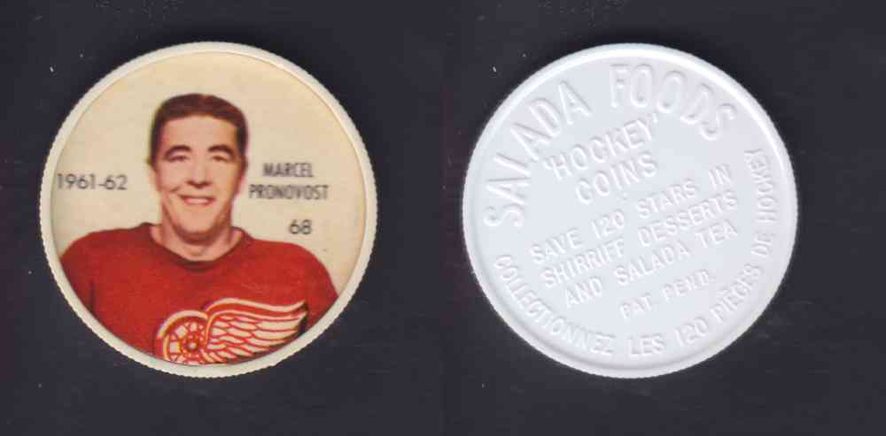 1961-62 SHIRRIFF SALADA HOCKEY COIN #68  M. PRONOVOST photo