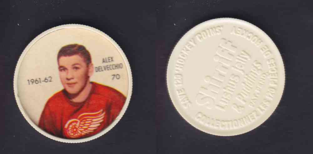 1961-62 SHIRRIFF SALADA HOCKEY COIN #70  A.  DELVECCHIO photo