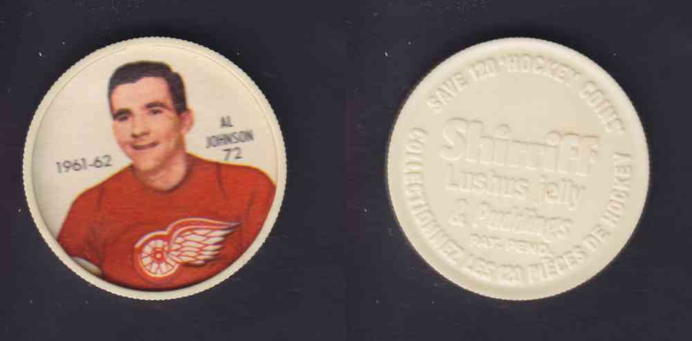 1961-62 SHIRRIFF SALADA HOCKEY COIN #72  A. JOHNSON photo