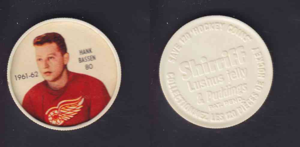 1961-62 SHIRRIFF SALADA HOCKEY COIN #80  H. BASSEN photo