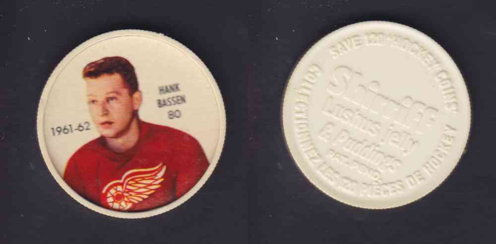 1961-62 SHIRRIFF SALADA HOCKEY COIN #80  H. BASSEN photo