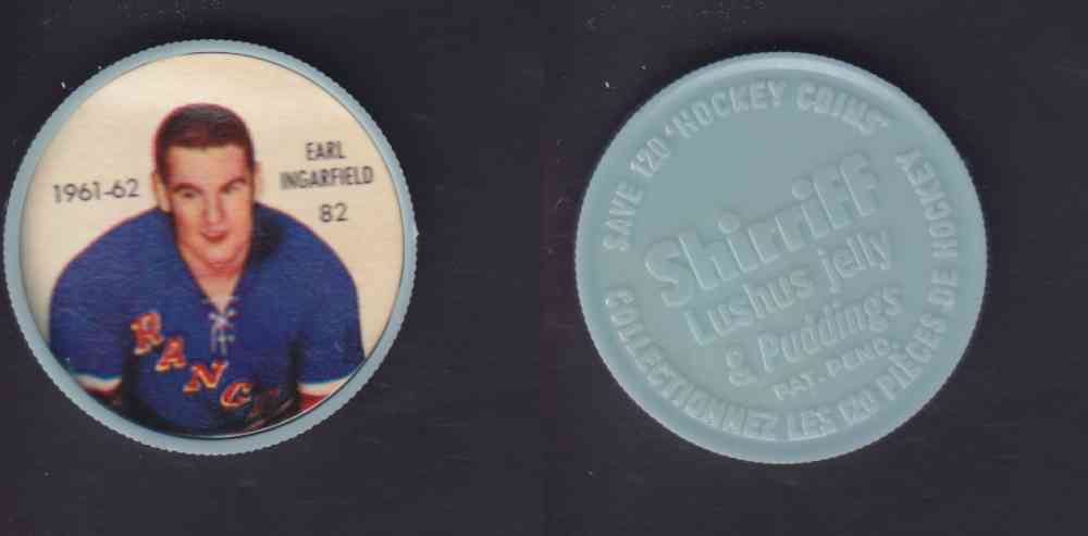 1961-62 SHIRRIFF SALADA HOCKEY COIN #82  E. INGARFIELD photo