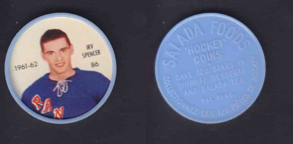 1961-62 SHIRRIFF SALADA HOCKEY COIN #86  I. SPENCER photo