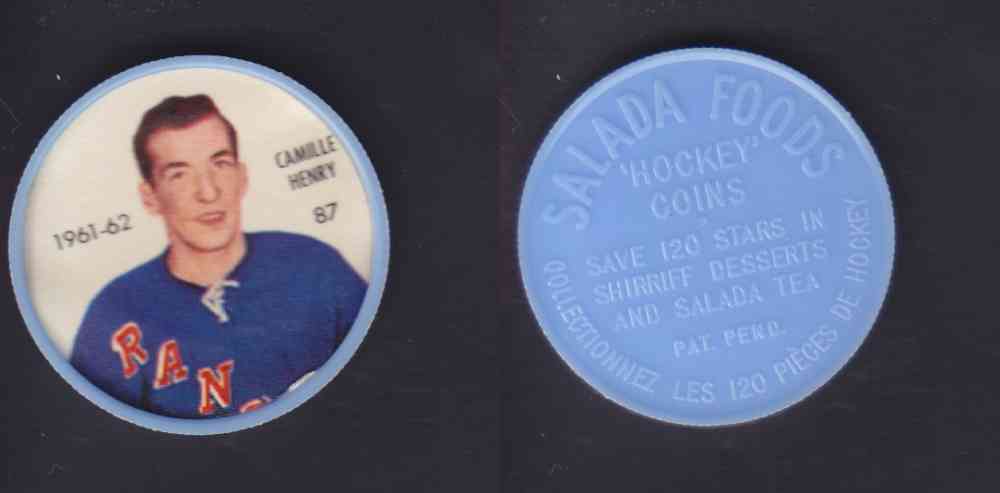 1961-62 SHIRRIFF SALADA HOCKEY COIN #87  C. HENRY photo