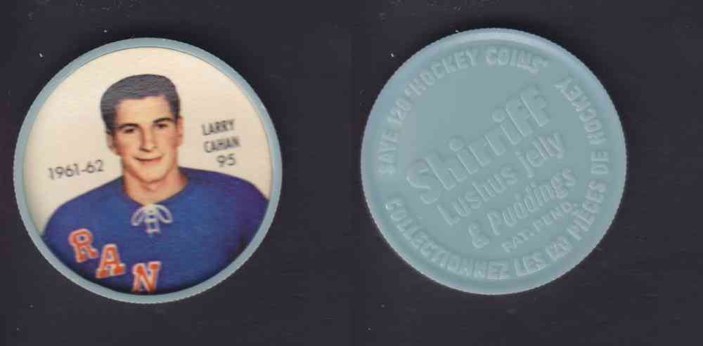 1961-62 SHIRRIFF SALADA HOCKEY COIN #95  L. CAHAN photo