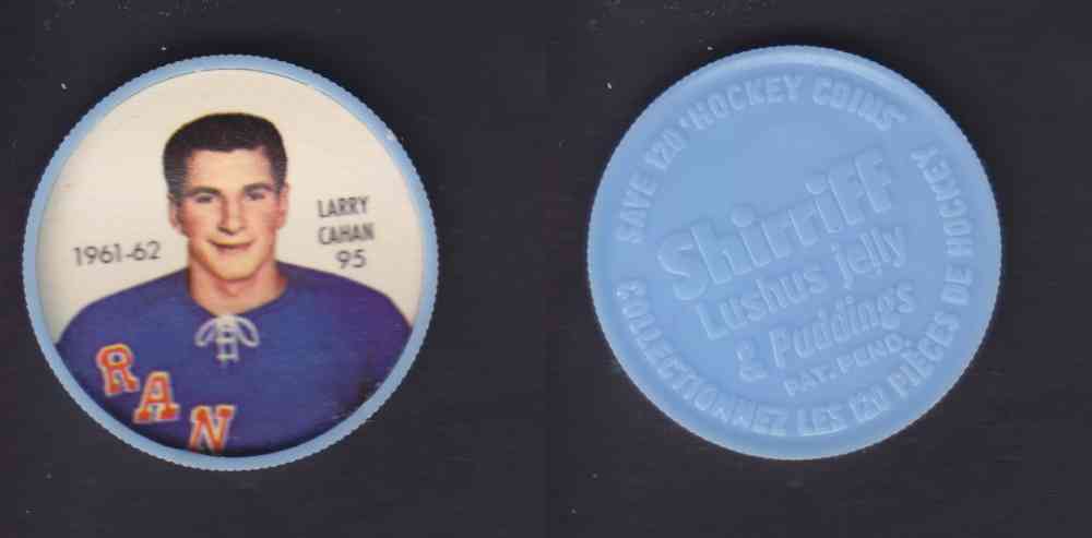 1961-62 SHIRRIFF SALADA HOCKEY COIN #95  L. CAHAN photo