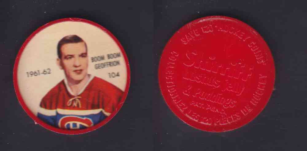 1961-62 SHIRRIFF SALADA HOCKEY COIN #104  B. B. GEOFFRION photo