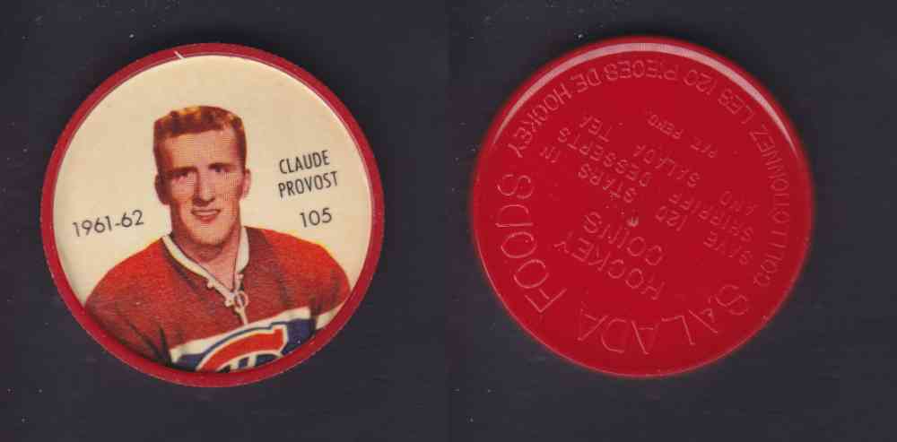 1961-62 SHIRRIFF SALADA HOCKEY COIN #105  C. PROVOST photo