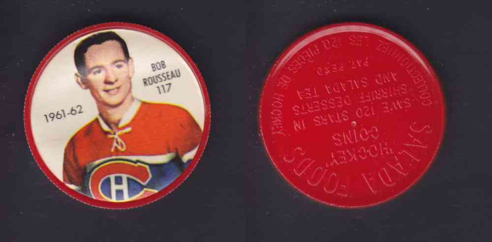 1961-62 SHIRRIFF SALADA HOCKEY COIN #117  B. ROUSSEAU photo