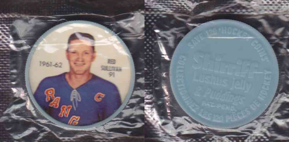 1961-62 SHIRRIFF SALADA HOCKEY COIN #91  R. SULLIVAN  UNOPENED photo