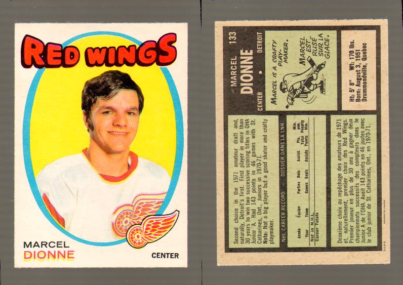 1971-72 O-PEE-CHEE HOCKEY CARD #133 M.DIONNE RC photo