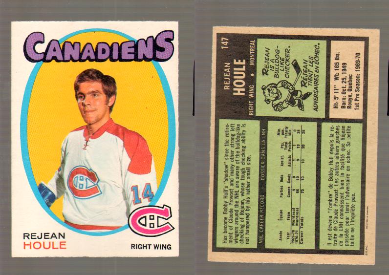 1971-72 O-PEE-CHEE HOCKEY CARD #147 R.HOULE photo