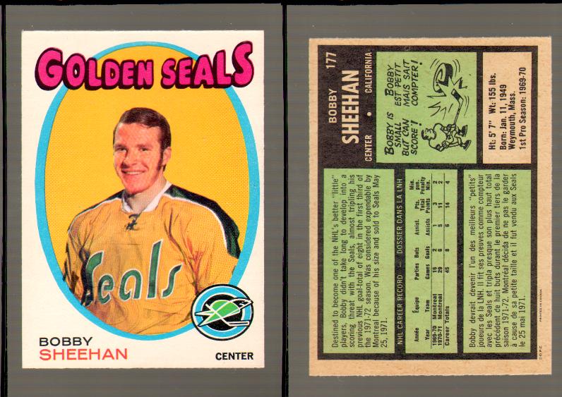 1971-72 O-PEE-CHEE HOCKEY CARD #177 B.SHEEHAN photo