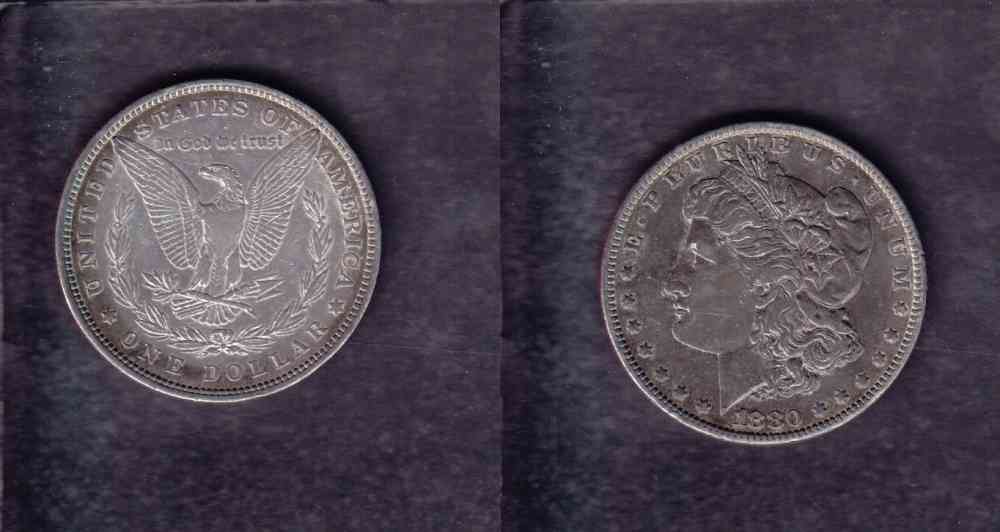 1880 UNITED STATES 1$ .800 MORGAN DOLLAR photo