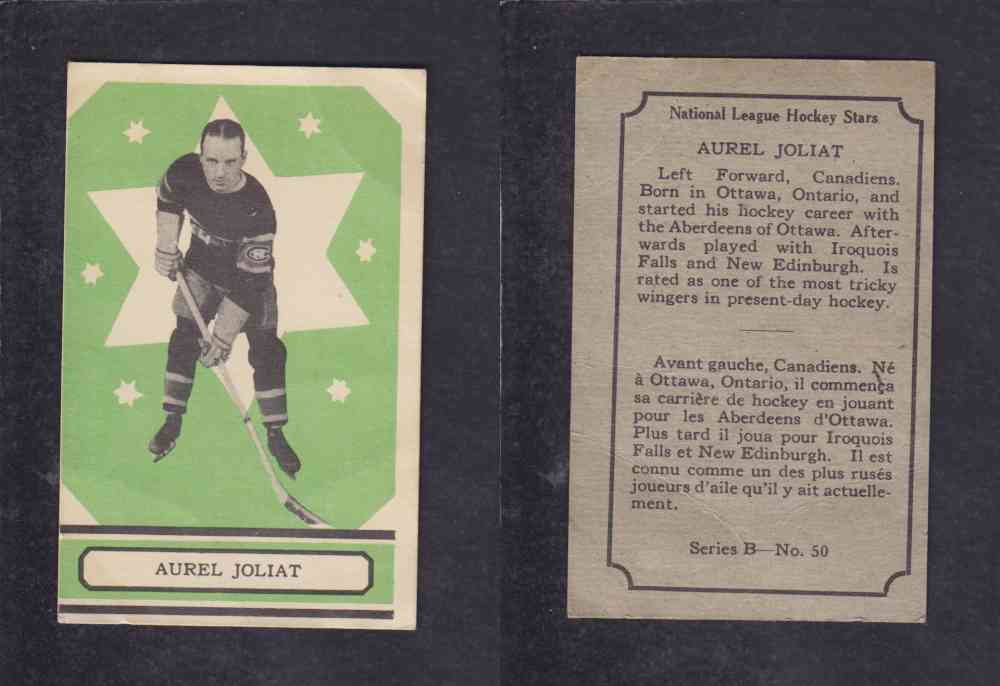 1933-34 O-PEE-CHEE HOCKEY CARD #50 A. JOLIAT photo