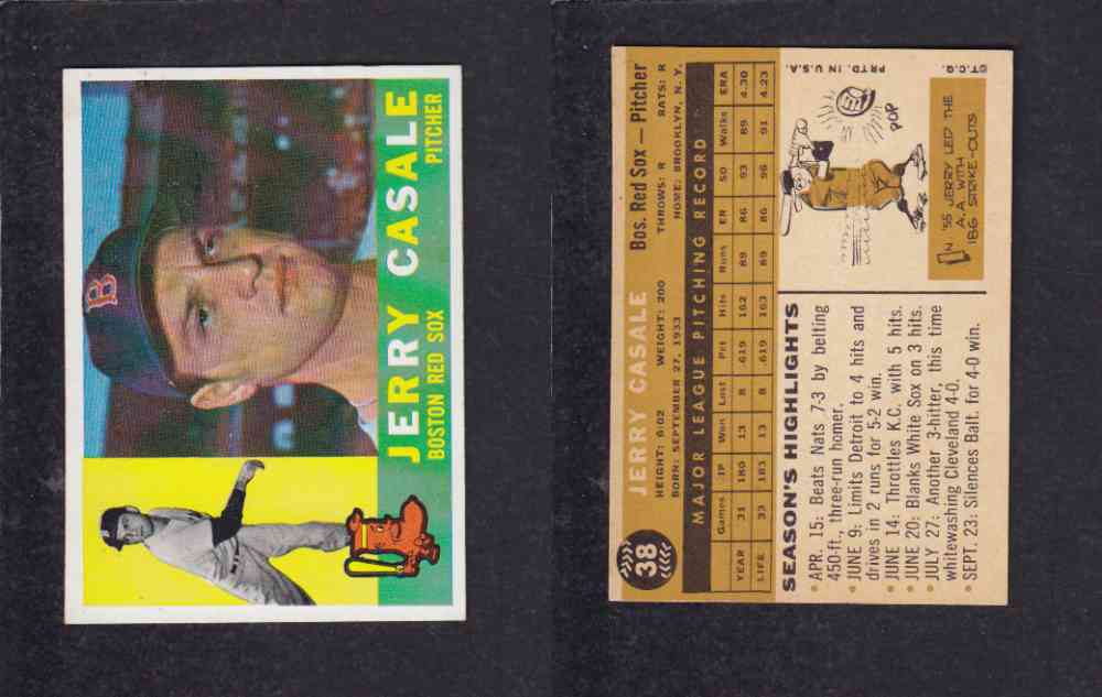 1960 TOPPS BASEBALL CARD  #38 J. CASALE photo