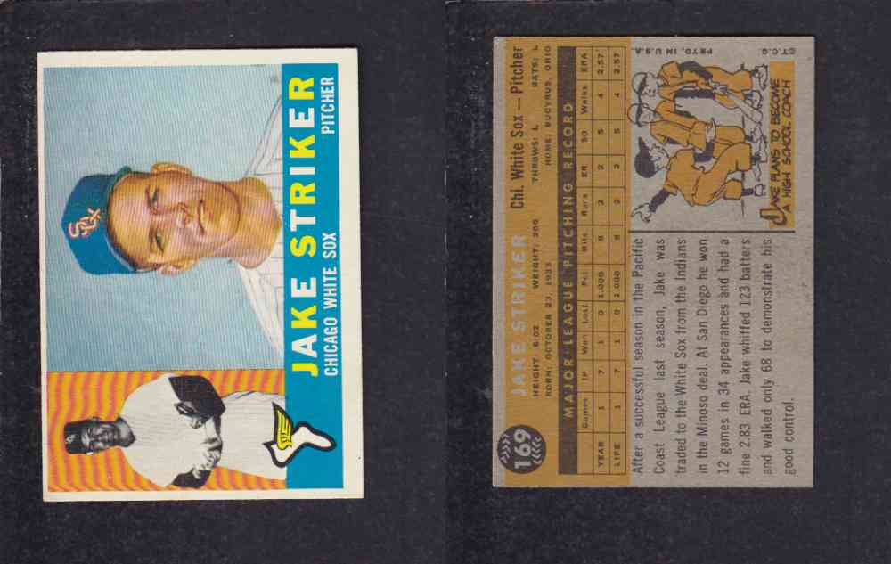 1960 TOPPS BASEBALL CARD #169 J. STRIKER photo