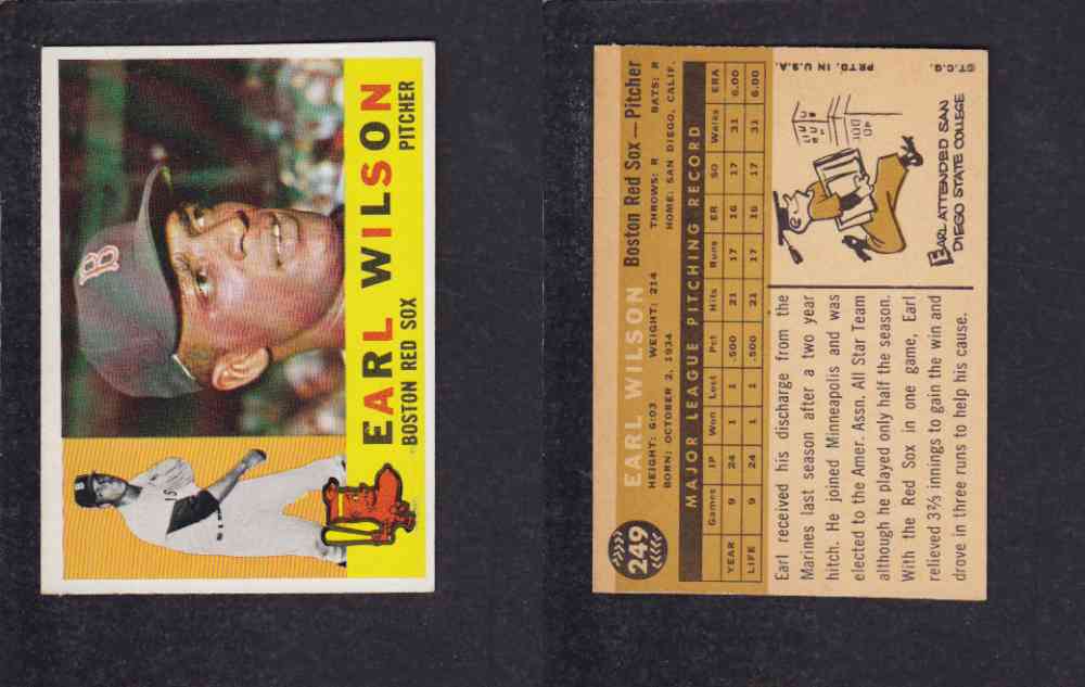 1960 TOPPS BASEBALL CARD #249 E. WILSON photo