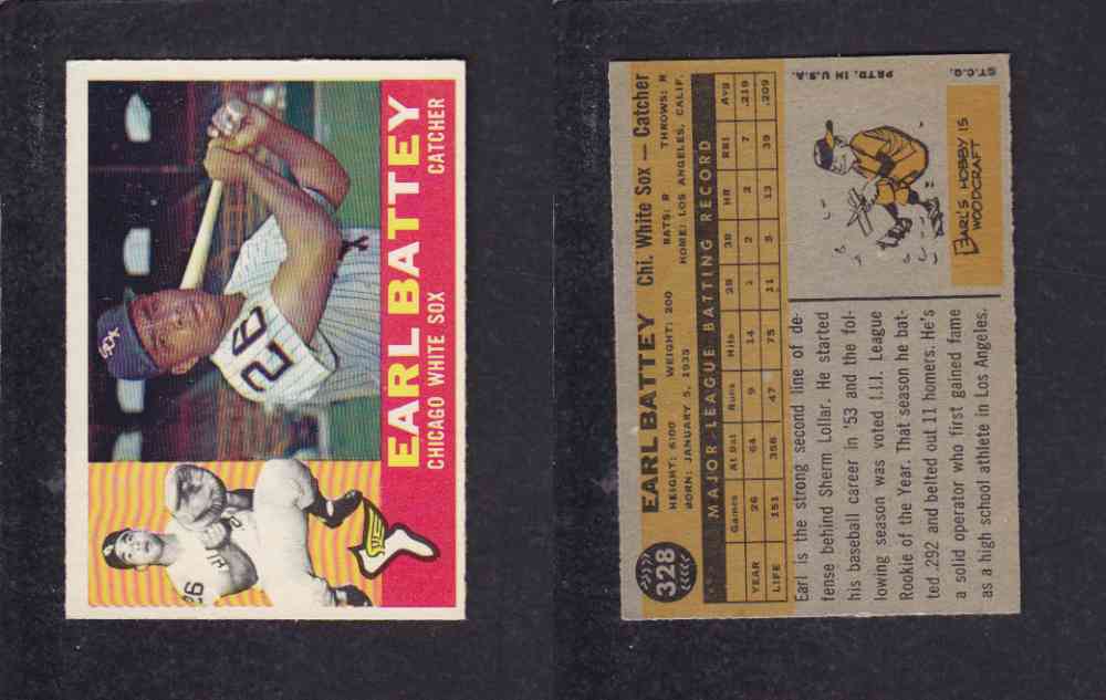 1960 TOPPS BASEBALL CARD #328 E. BATTEY photo