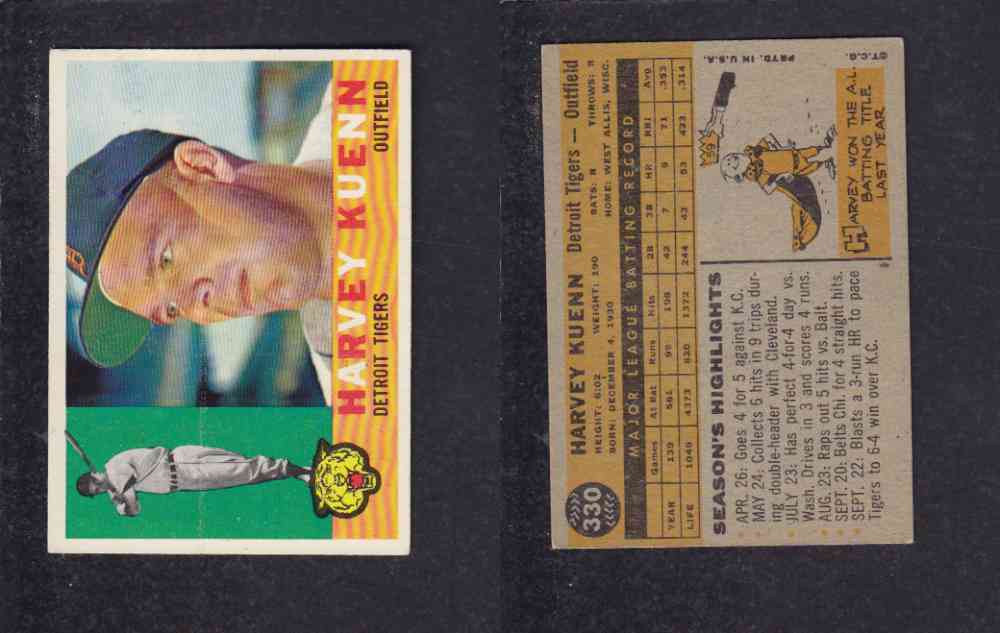 1960 TOPPS BASEBALL CARD #330 H. KUENN photo